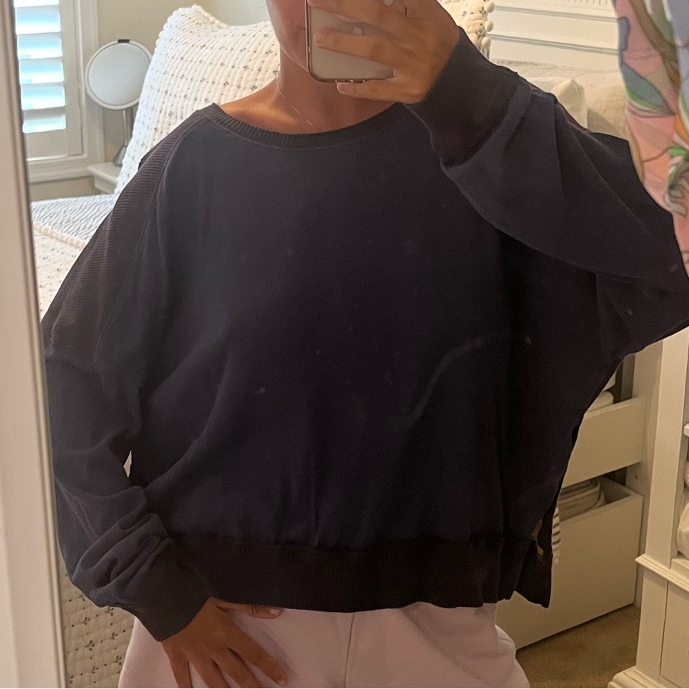 Free People Movement Navy Pullover